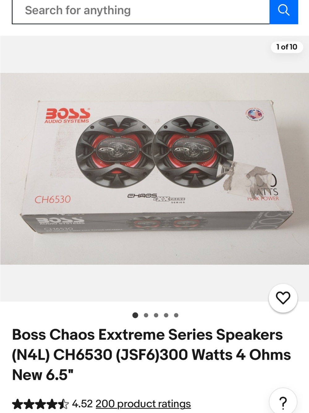 Boss Chaos EXXtreme Series 6.5" Car Speakers - Black & Red